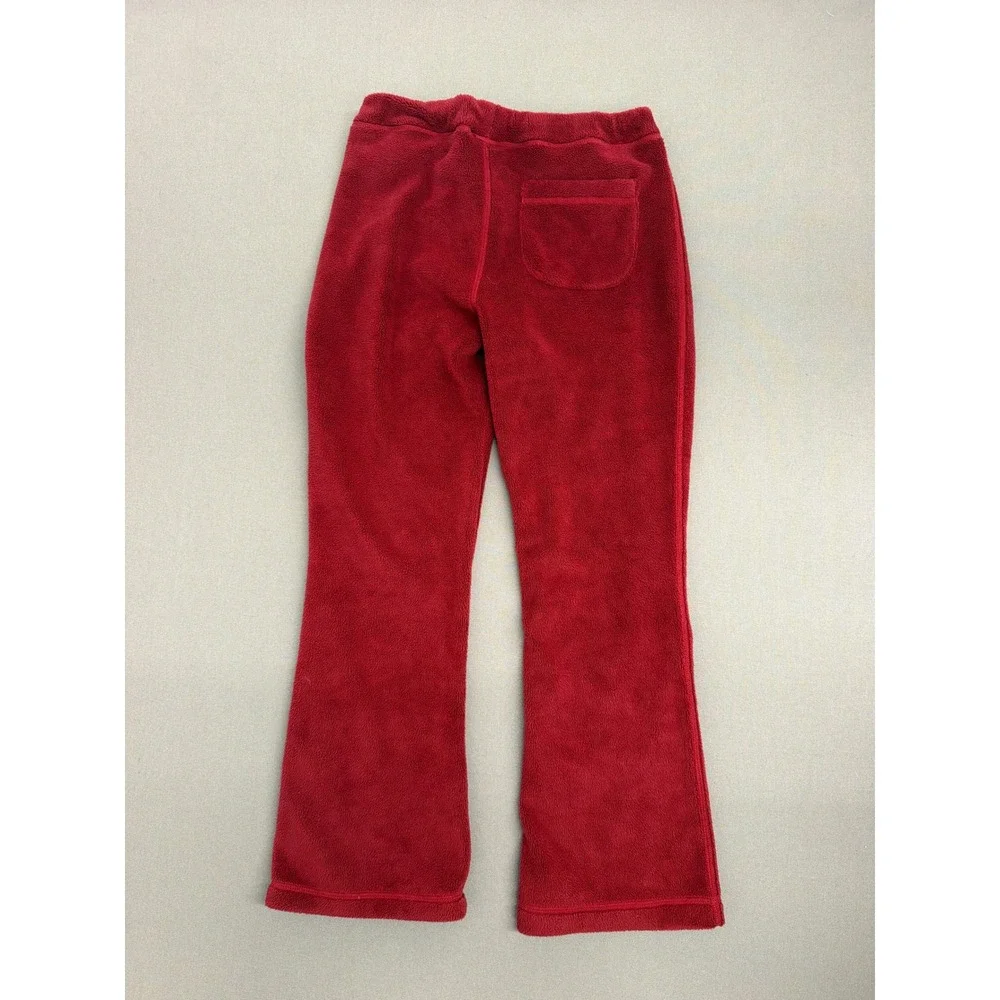 Patagonia Girls Red Synchilla Fleece Pants Size L 12 Elastic Waist Outdoor Warm